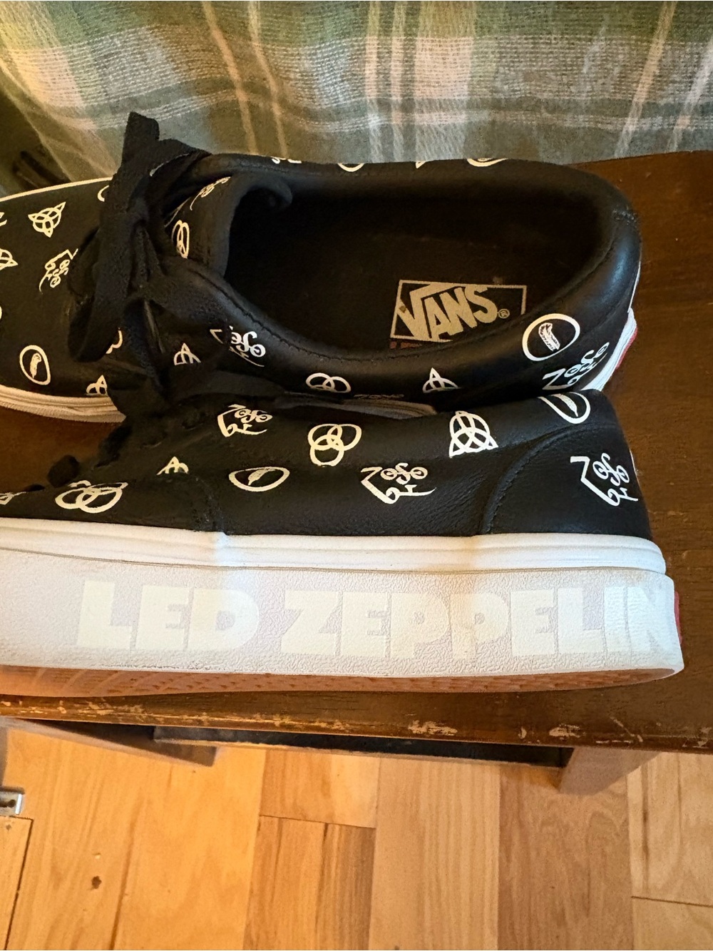 Vans Era x Led Zeppelin 50th anniversary leather low tops M 9.5 W 11 - Picture 6 of 8